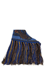 Load image into Gallery viewer, Silk scarf with paisley print and fringes