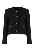Load image into Gallery viewer, Crew neck jacket in mixed wool