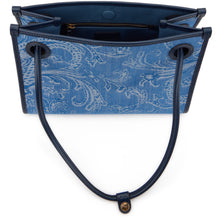 Load image into Gallery viewer, Small jacquard denim shopper bag