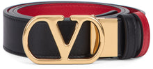 Load image into Gallery viewer, VLogo Signature Reversible Belt in glossy leather