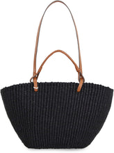 Load image into Gallery viewer, Ella Straw Basket tote bag