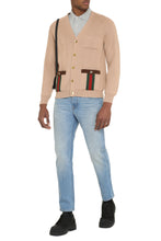 Load image into Gallery viewer, Web-detail wool blend cardigan