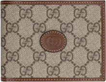 Load image into Gallery viewer, GG supreme fabric and leather wallet