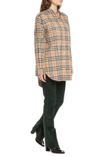 Load image into Gallery viewer, Oversize vintage check motif shirt