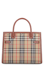 Load image into Gallery viewer, Title bag in leather and Vintage Check fabric