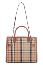 Load image into Gallery viewer, Title bag in leather and Vintage Check fabric