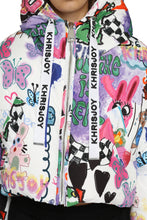 Load image into Gallery viewer, Puff Khris Crop printed down jacket