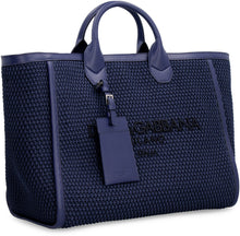 Load image into Gallery viewer, Canvas and leather shopping bag
