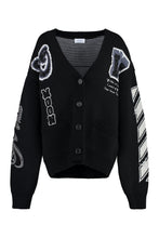 Load image into Gallery viewer, Varsity wool-blend cardigan