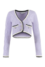 Load image into Gallery viewer, Cropped-length knitted cardigan