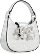 Load image into Gallery viewer, Croc Crescent Bow leather micro bag