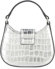 Load image into Gallery viewer, Croc Crescent Bow leather micro bag