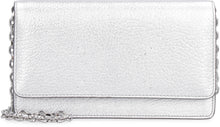 Load image into Gallery viewer, Metallic leather wallet on chain