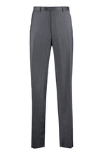 Load image into Gallery viewer, Pin-striped wool tailored trousers
