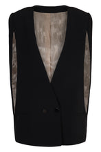 Load image into Gallery viewer, Black single-breasted vest
