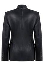 Load image into Gallery viewer, Double-breasted blazer in leather
