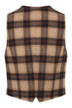 Load image into Gallery viewer, Plaid single-breasted vest
