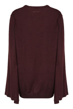 Load image into Gallery viewer, Plum shirt with long sleeves, elegant and versatile.
