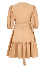 Load image into Gallery viewer, Stretch linen dress with studs
