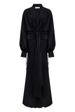 Load image into Gallery viewer, Long dress in draped satin
