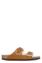 Load image into Gallery viewer, Arizona Shearling suede slides

