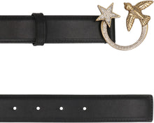 Load image into Gallery viewer, Leather belt with buckle with logo
