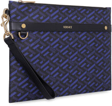 Load image into Gallery viewer, La Greca canvas flat clutch
