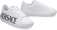 Load image into Gallery viewer, Greca leather low-top sneakers
