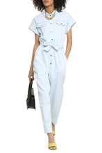 Load image into Gallery viewer, Bowling long denim jumpsuit
