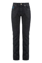 Load image into Gallery viewer, La Greca print 5-pocket jeans

