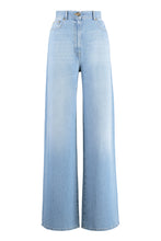Load image into Gallery viewer, High-waist wide-leg jeans
