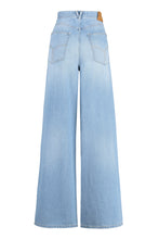 Load image into Gallery viewer, High-waist wide-leg jeans
