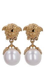 Load image into Gallery viewer, Medusa-head pearl-drop earrings
