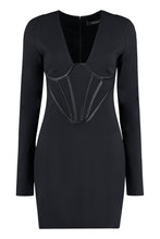 Load image into Gallery viewer, Corset detail mini dress
