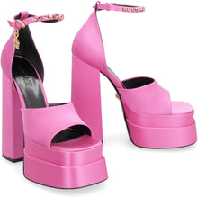 Load image into Gallery viewer, Medusa Aevitas satin sandals
