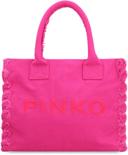 Load image into Gallery viewer, Beach Shopper canvas tote bag

