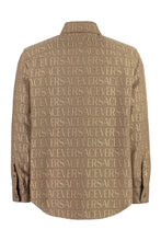 Load image into Gallery viewer, Jacquard fabric overshirt with logo
