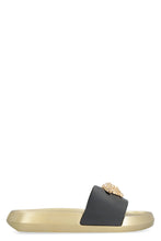 Load image into Gallery viewer, La Medusa rubber and calfskin slides
