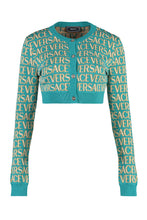 Load image into Gallery viewer, Cropped-length knitted cardigan

