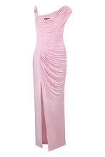 Load image into Gallery viewer, Draped dress in silk crepe
