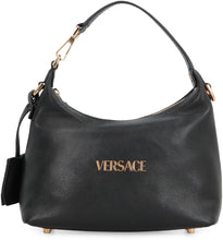 Load image into Gallery viewer, Versace Tag hobo bag in leather with embossed logo
