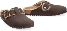 Load image into Gallery viewer, Boston Bold Shearling leather slides
