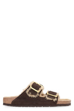 Load image into Gallery viewer, Arizona Suede shearling slides
