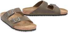 Load image into Gallery viewer, Leather slides with buckle
