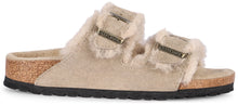 Load image into Gallery viewer, Arizona leather and fur slides
