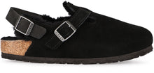 Load image into Gallery viewer, Tokio leather and fur slippers
