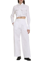 Load image into Gallery viewer, Camene cropped poplin shirt
