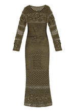 Load image into Gallery viewer, Openwork-knit long dress
