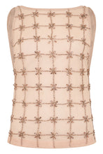 Load image into Gallery viewer, Top without sleeves in mesh with rhinestones
