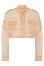 Load image into Gallery viewer, Cropped Shirt in Organza Silk
